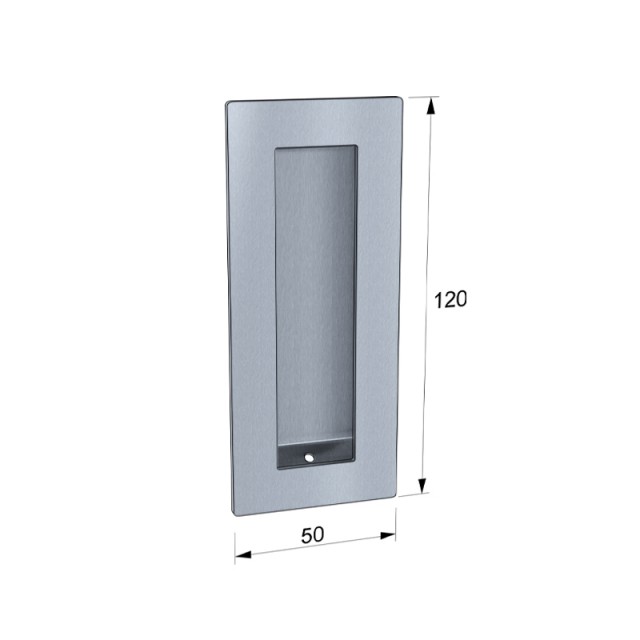 PULL HANDLE 120x50 mm / STAINLESS STEEL